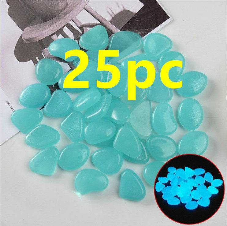 Luminous Stones Fluorescent Aquarium Pebbles Fish Tank Garden Luminous Stones