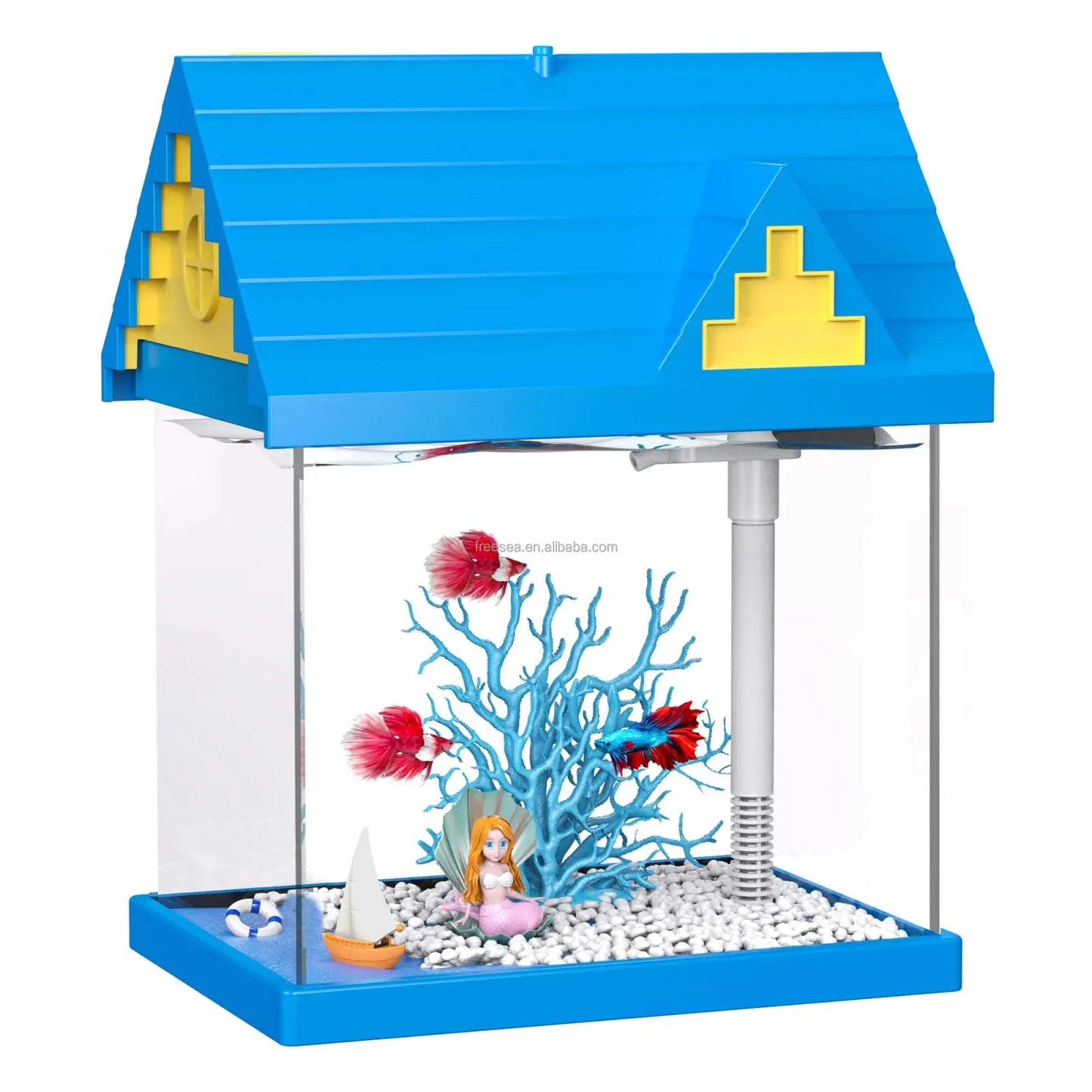2 Gallon Acrylic Fish Tank Starter Kit with Filter