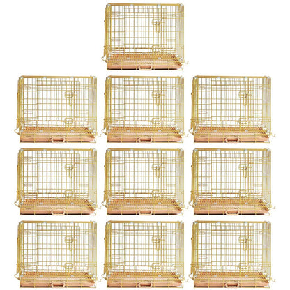 24-42" Collapsible Copper Gold Dog Crate GLD24/30/36/42