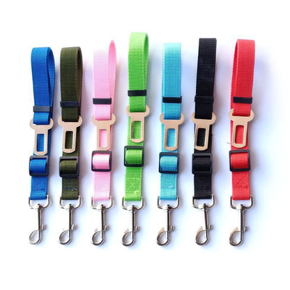 Adjustable Dog Pet Car Safety Seat Belt Restraint Lead Travel Leash