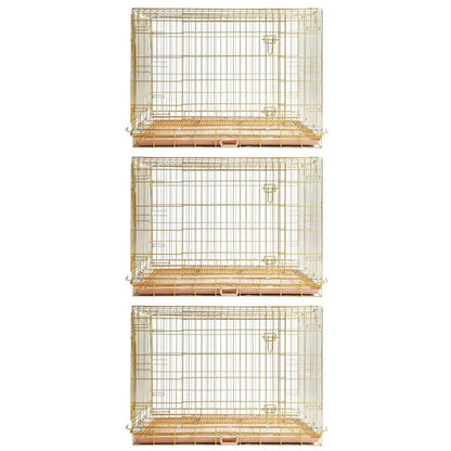 24-42" Collapsible Copper Gold Dog Crate GLD24/30/36/42