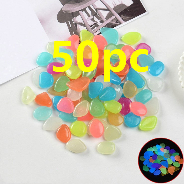Luminous Stones Fluorescent Aquarium Pebbles Fish Tank Garden Luminous Stones