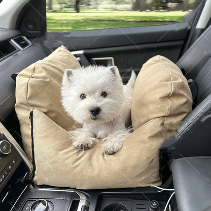 Travel Car Kennel Removable And Washable Pet Car Kennel
