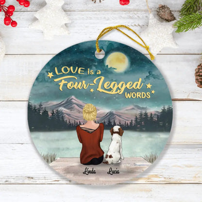 Personalized Pet Mom Ornament - Mom With Up to 5 Pets - Gift For Cat/Dog Lover - FD19NO