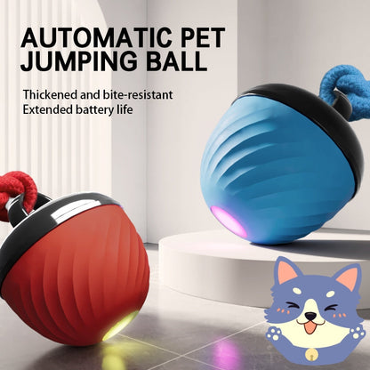 Smart Dog Cat Toy Ball Electronic Interactive Pet Toy Moving Ball Rope USB 3 Modes Automatic Moving Bouncing For Puppy Chew Products Pets Products