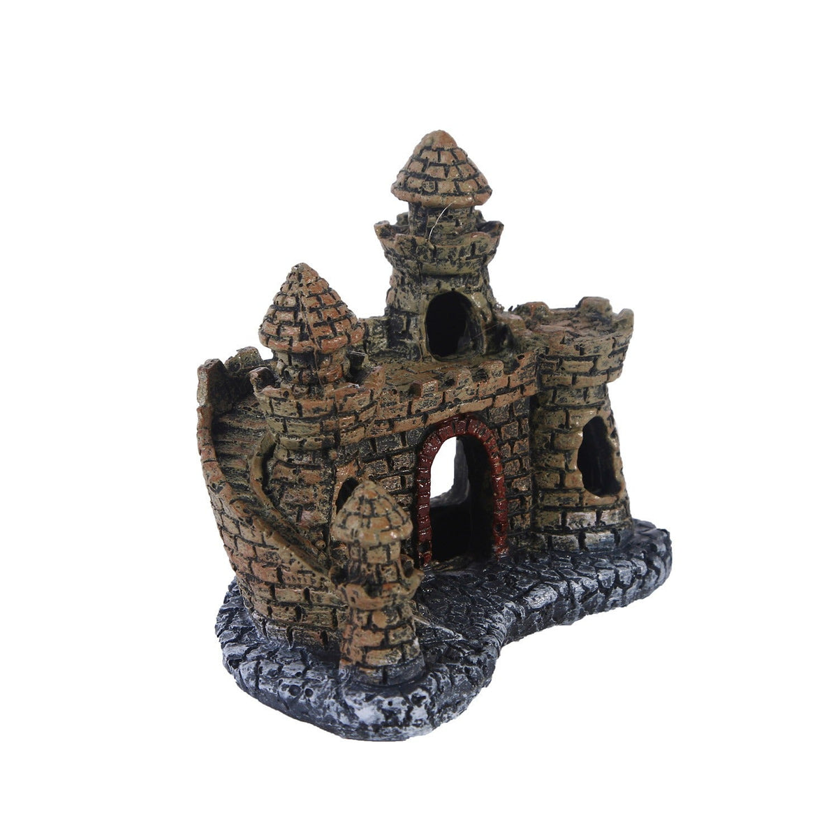 Castle water grass landscaping fish tank resin ornaments