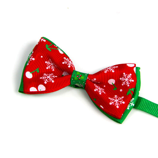 1 Pieces Cute Christmas Pet Supplies Handmade Ribbon Dog Bow Ties 8 Colors Cat Neck Tie Dog Accessories