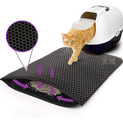 Double Layer EVA Pet Cat Litter Pad Sand Mat