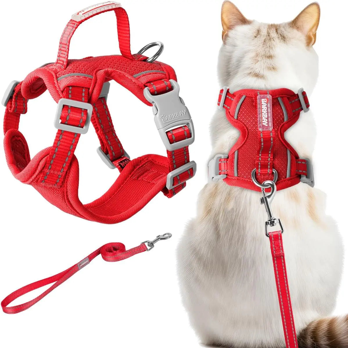 Escape Proof Cat Harness Leash Reflective Adjustable Vest Soft Breathable