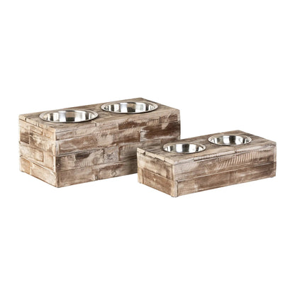 Huntley Pet Elevated Dog and Cat Double Bowl Feeder