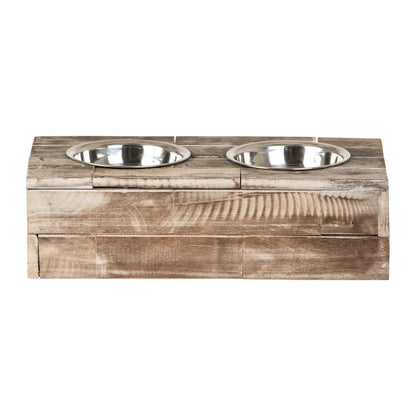 Huntley Pet Elevated Dog and Cat Double Bowl Feeder