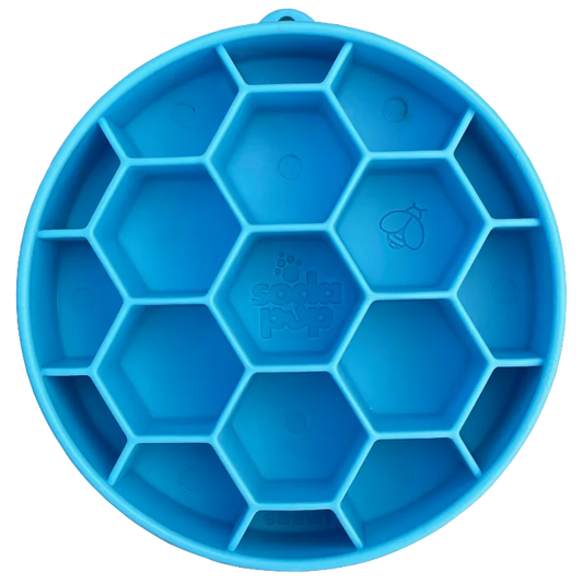 Honeycomb eBowl Deep Slow Feeder Dog Bowl for Enrichment | USA Made