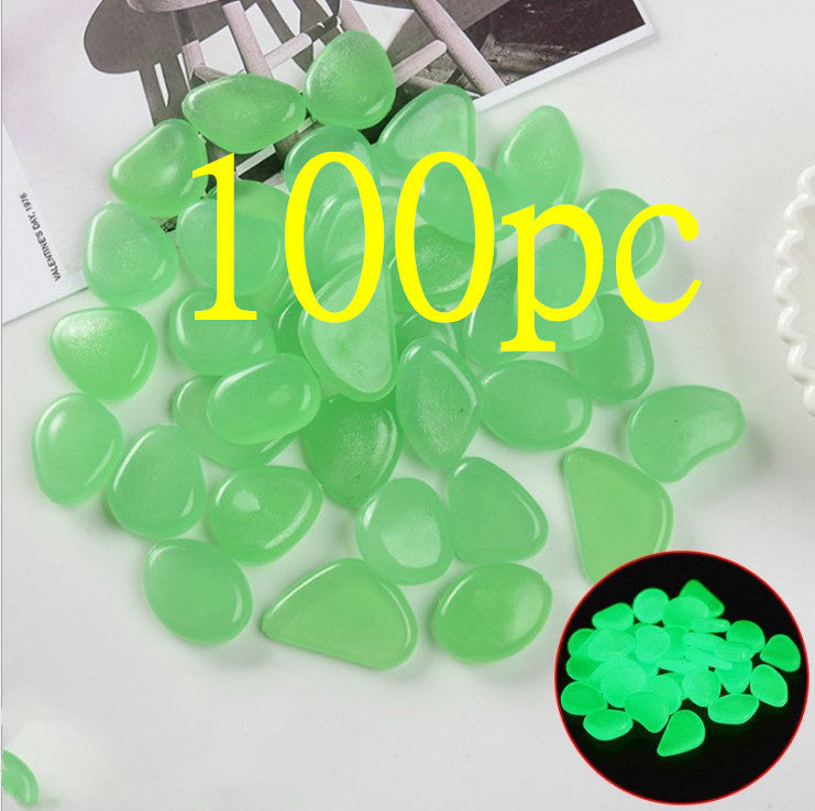 Luminous Stones Fluorescent Aquarium Pebbles Fish Tank Garden Luminous Stones