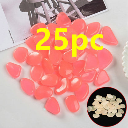 Luminous Stones Fluorescent Aquarium Pebbles Fish Tank Garden Luminous Stones
