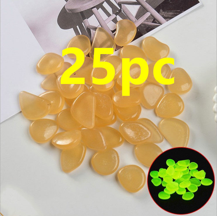 Luminous Stones Fluorescent Aquarium Pebbles Fish Tank Garden Luminous Stones