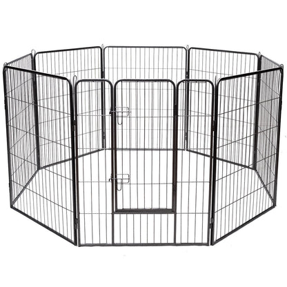 8 Metal Panel Heavy Duty Pet Playpen Dog Fence with Door