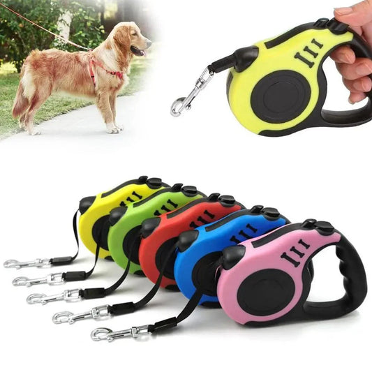 Durable Leash Automatic Retractable Nylon Dog Cat Lead Extension Puppy Automatic Telescopic Pet Leash Pet Tractor Small And Medium Dog Cat Traction Rope 360° Tangle Free Easy One Button Brake And Lock Running Lead For Dogs