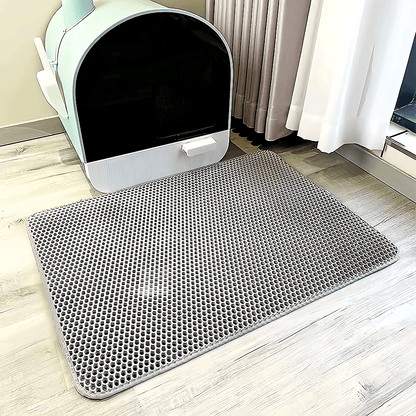 Large Cat Litter Mat | Double Layer Waterproof Honeycomb Design with EVA Foam