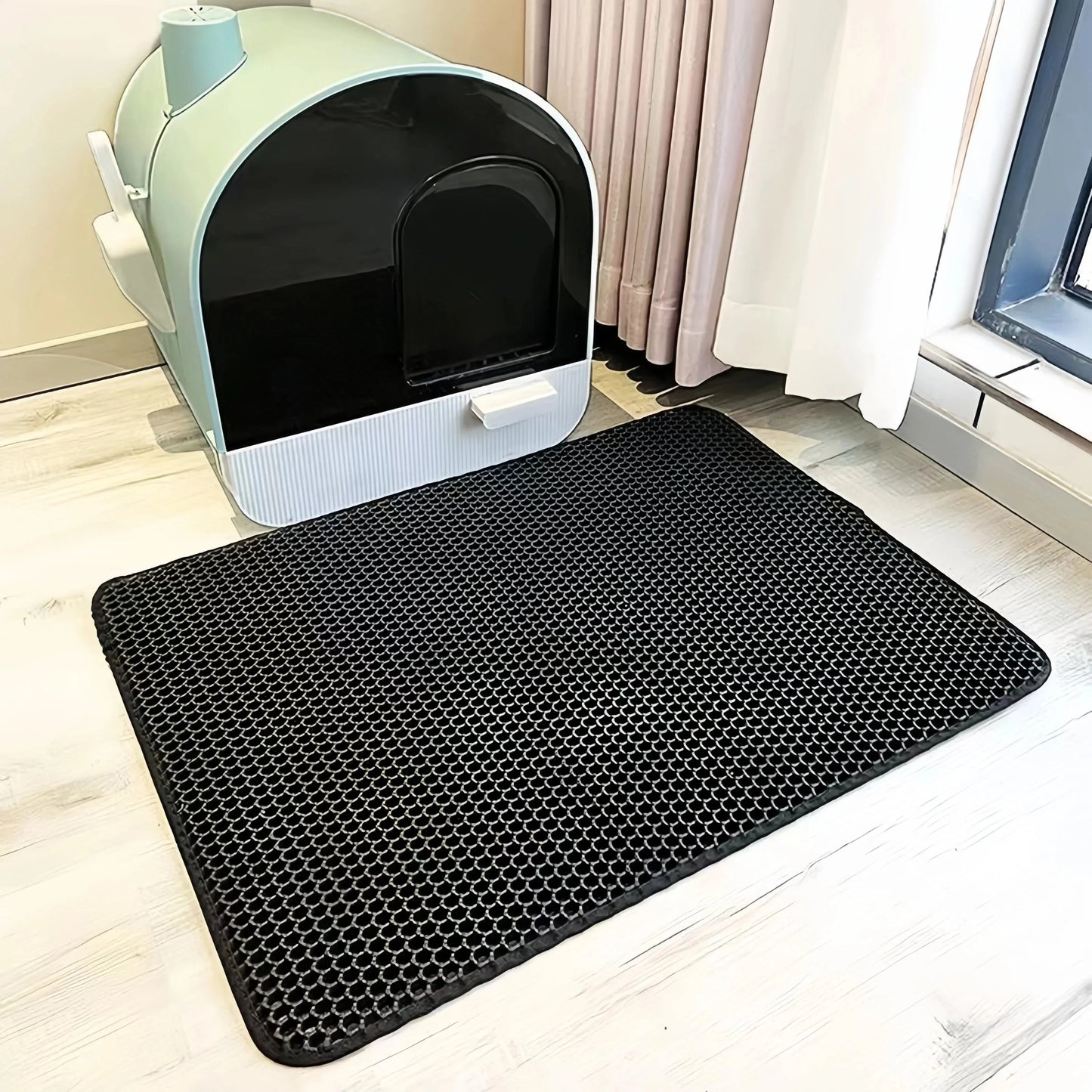 Large Cat Litter Mat | Double Layer Waterproof Honeycomb Design with EVA Foam