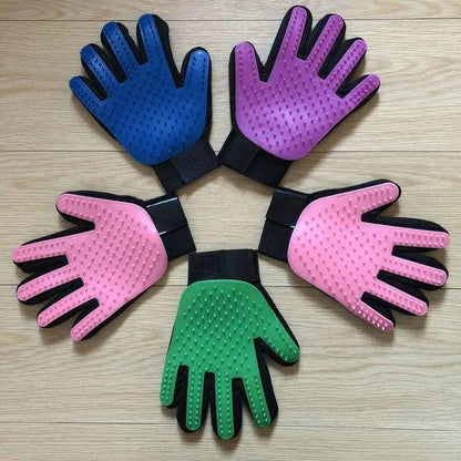 New Efficient Pet Grooming Cleaning Gentle Brush Gloves Pet Hair Remover Gloves