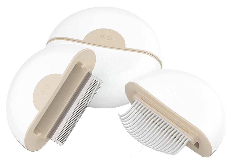 Pet Life ® 'LYNX' 2-in-1 Travel Connecting Grooming Pet Comb and Deshedder