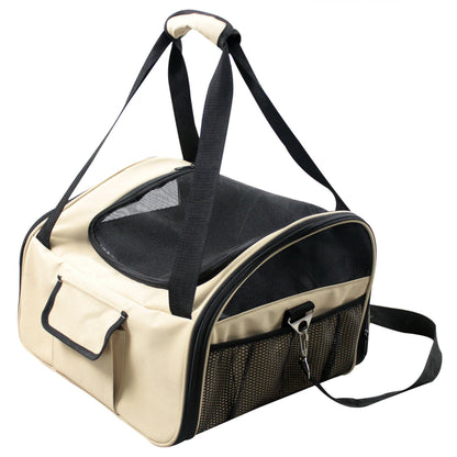Pet Life ® 'Ultra-Lock' Collapsible Safety Travel Wire Folding Pet Dog Carseat Car Seat Carrier crate